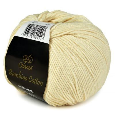 Пряжа Chante Bambino cotton (2017); Состав: 60% Хлопок, 40% Акрил; 50 г / 160 м