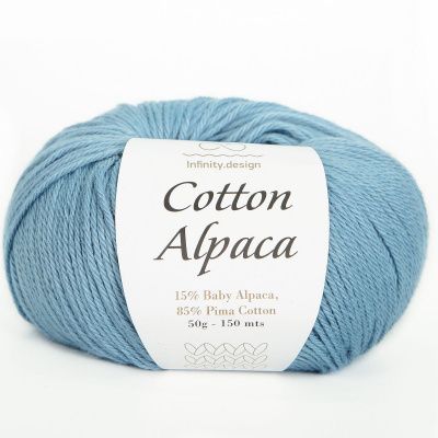 Infinity Cotton Alpaca ( 6052 BLUESTONE)  85% хлопок, 15 % беби альпака 50гр/150 м